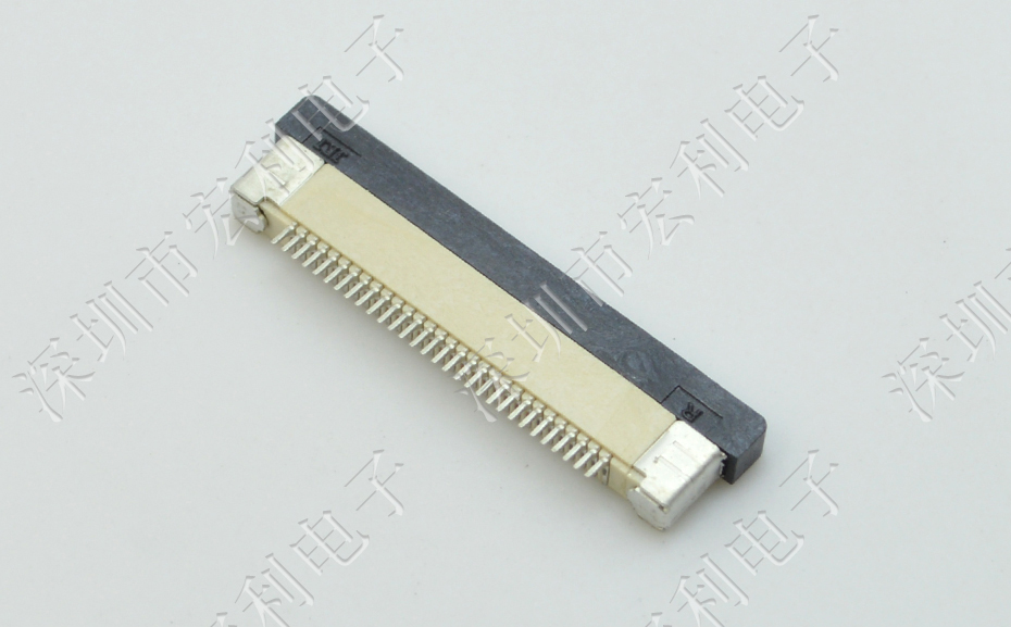 ffc/fpc排線座26pin抽屜式上接觸0.5間距 H2.0厚PCB板貼片插座