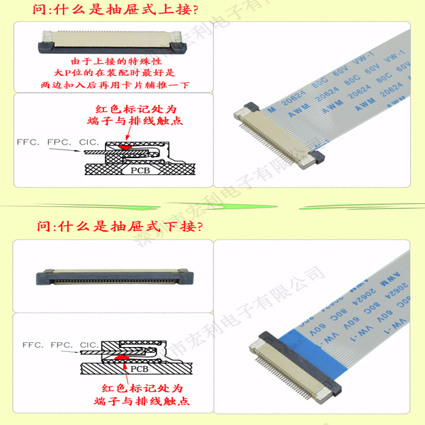 FPC連接器怎么分上接和下接？一句話讓您變專家[宏利]